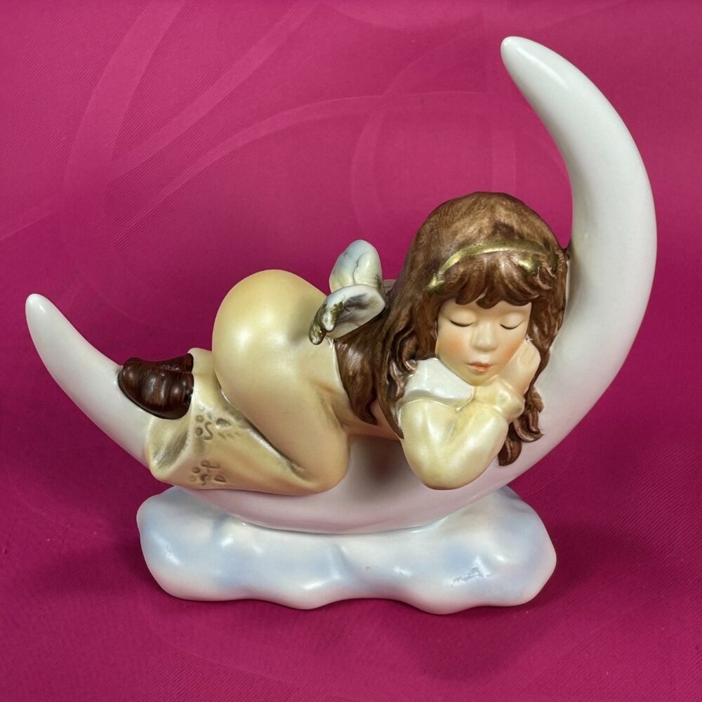 Goebel figurine. Little girl sleeping on moon